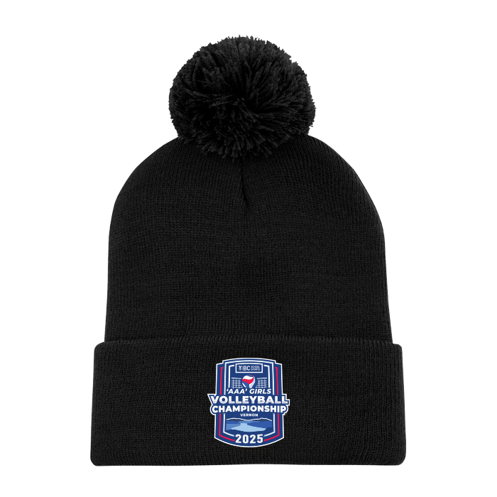 Toque with Pom - BCSS 3A Girls Volleyball 2025 - Black