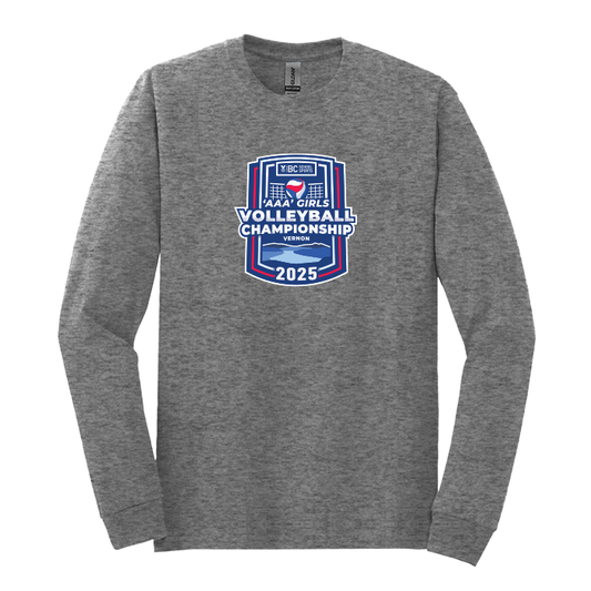Cotton Long Sleeve - BCSS 3A Girls Volleyball 2025 - Graphite Heather