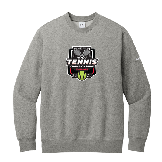 BCSS 3A Tennis 2025 Nike Fleece Crew - Light Grey
