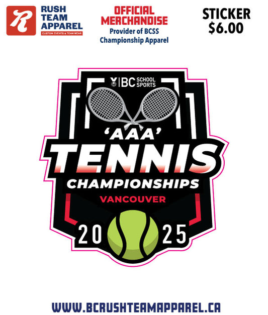 BCSS 3A Tennis 2025 Sticker