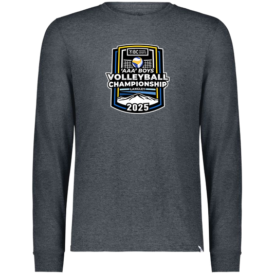 Cotton Long Sleeve - BCSS 3A Boys Volleyball 2025 - Dark Grey Heather