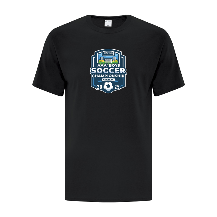 Cotton Short Sleeve T Shirt - 3A Boys Soccer 2025  - Black