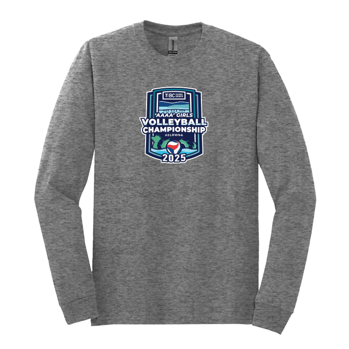 Cotton Long Sleeve - BCSS 4A Girls Volleyball 2025 - Graphite Heather