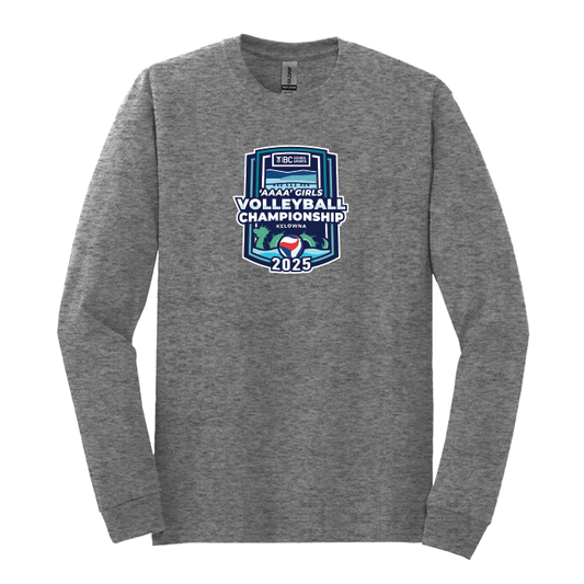 Cotton Long Sleeve - BCSS 4A Girls Volleyball 2025 - Graphite Heather