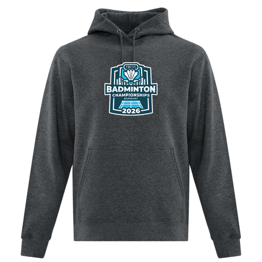 Hoodie - BCSS Badminton 2026 - Dark Grey Heather