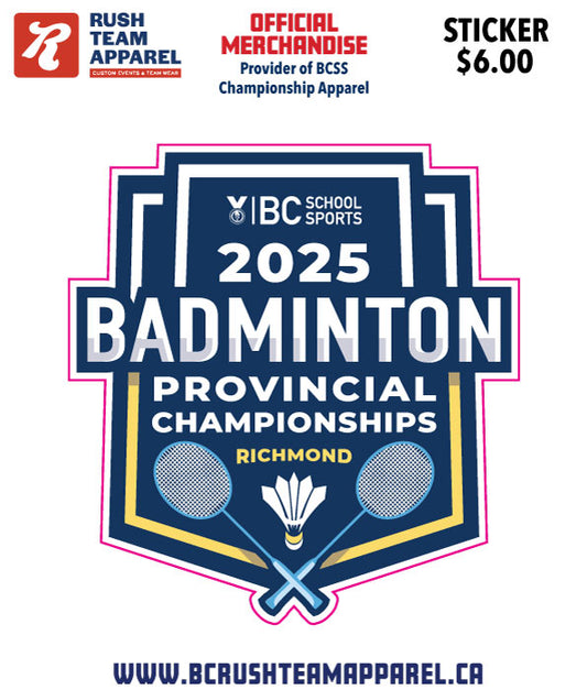 BCSS Badminton 2025 Sticker