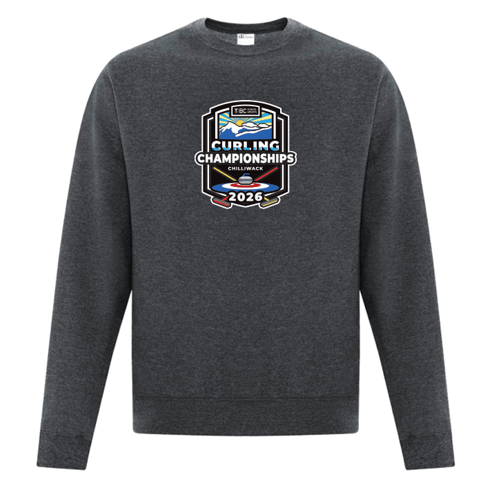 Fleece Crewneck - BCSS Curling 2026 - Dark Heather Grey