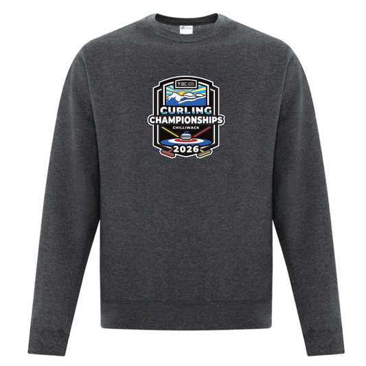 Fleece Crewneck - BCSS Curling 2026 - Dark Heather Grey