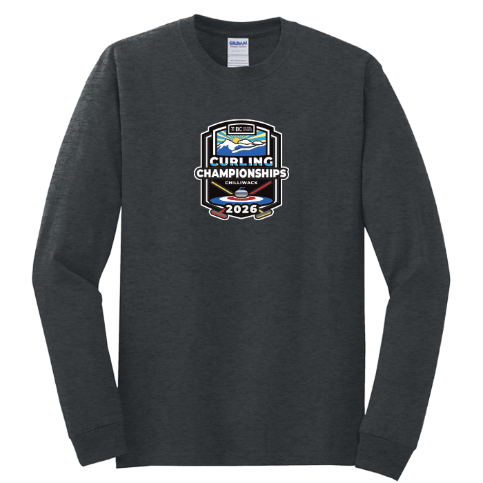 Cotton Long Sleeve - BCSS Curling 2026 - Dark Grey Heather