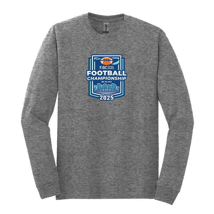 Cotton Long Sleeve - BCSS 2A Boys Football 2025 - Graphite Heather