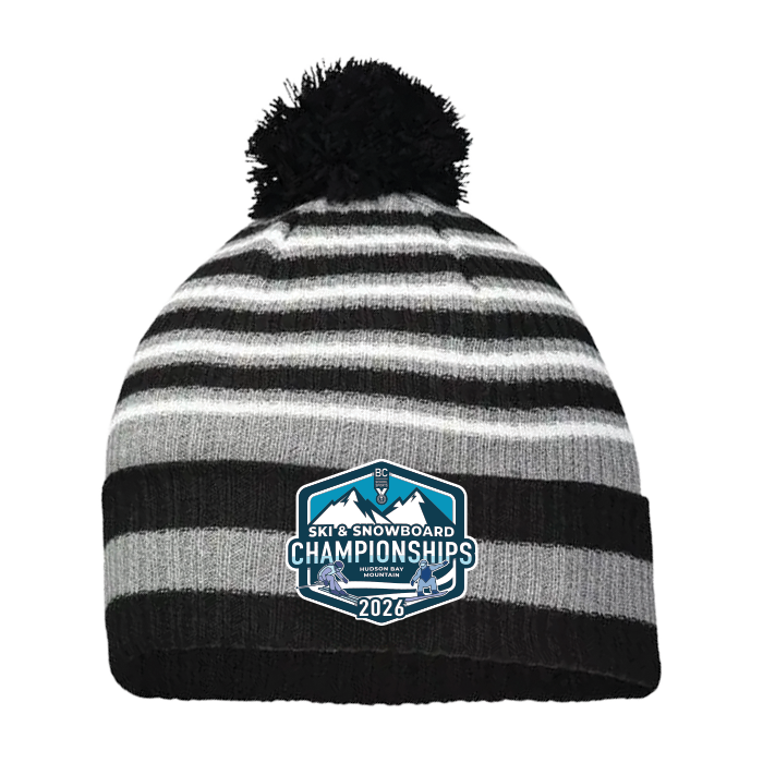 Toque with Pom - BCSS Ski & Snowboard 2026 - Black/Grey