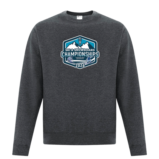 Fleece Crewneck - BCSS Ski & Snowboard 2026 - Dark Heather Grey