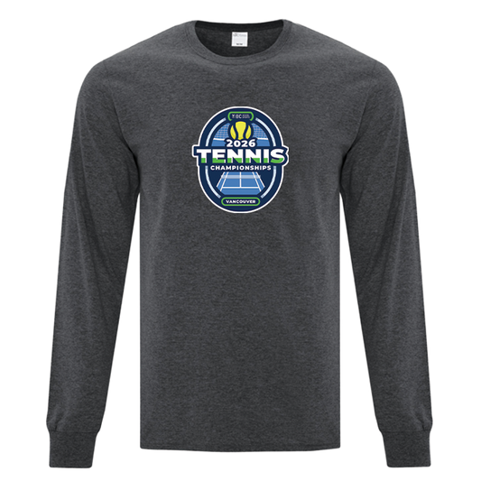 Cotton Long Sleeve - BCSS Tennis 2026 - Dark Grey Heather