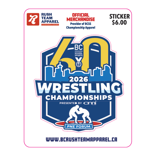 Sticker - BCSS Wrestling 2026 - Die Cut