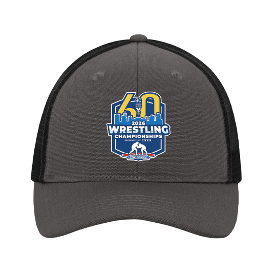 Trucker Hat - BCSS Wrestling 2026 - Grey/Black