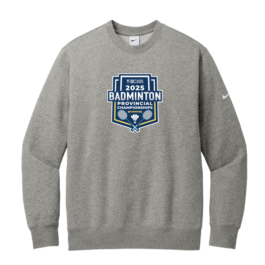 BCSS Badminton 2025 Nike Fleece Crew - Light Grey