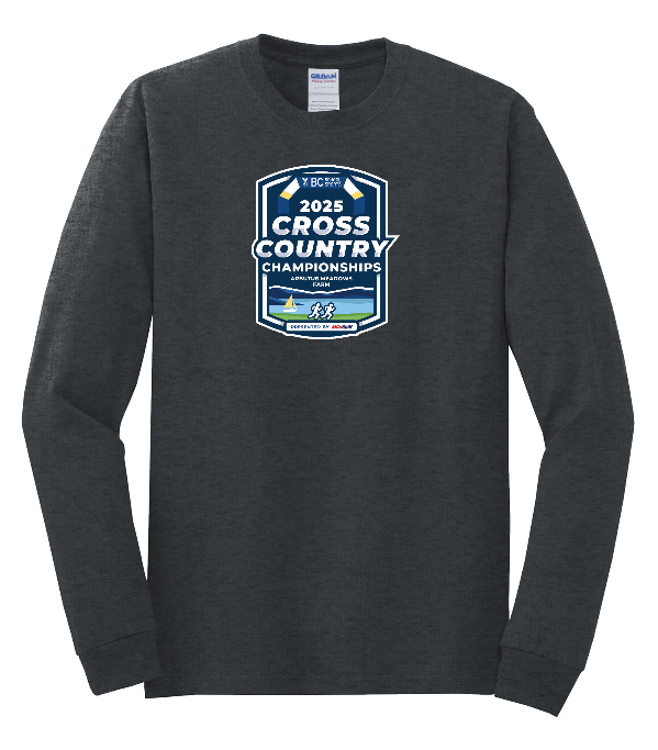 Cotton/Poly Blend Long Sleeve - BCSS Cross Country 2025 - Dark Grey Heather