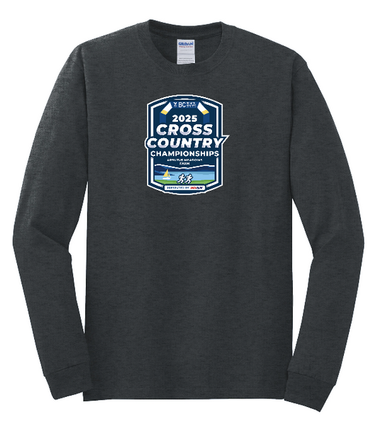 Cotton/Poly Blend Long Sleeve - BCSS Cross Country 2025 - Dark Grey Heather
